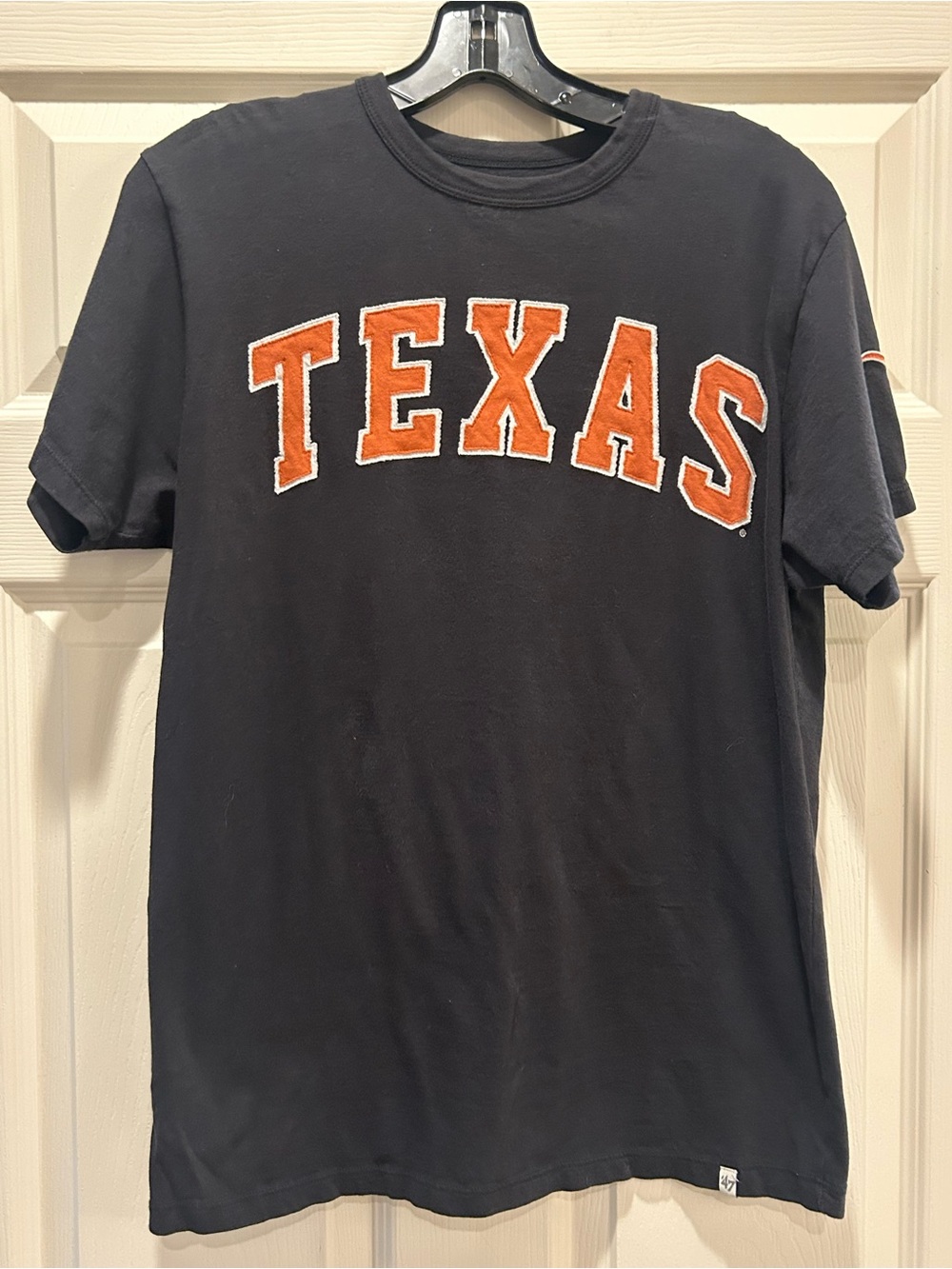 Black T-Shirt with Orange embroidered TEXAS Lettering